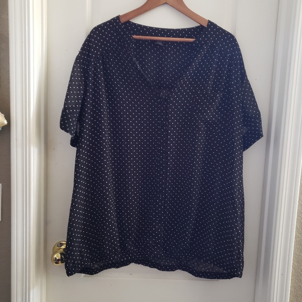 Torrid Polka Dot Georgette Top